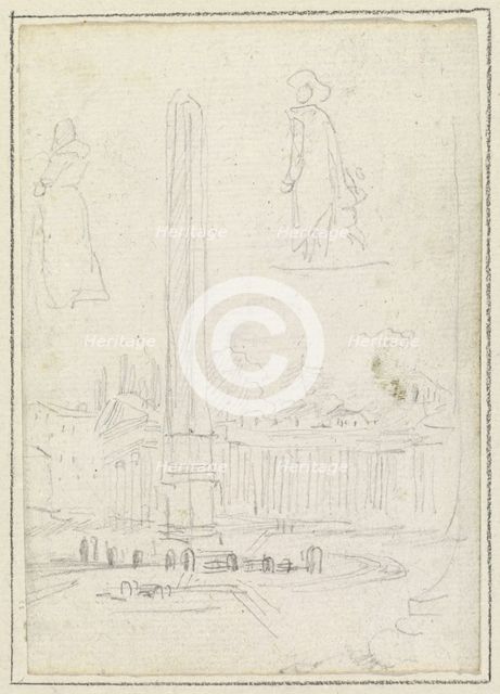 The Obelisk in Saint Peter's Square, 1754/1765. Creator: Hubert Robert.