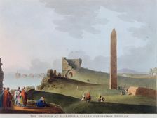 The Obelisks at Alexandria, called Cleopatra's Needles Egypt, 1802. Artist: Thomas Milton