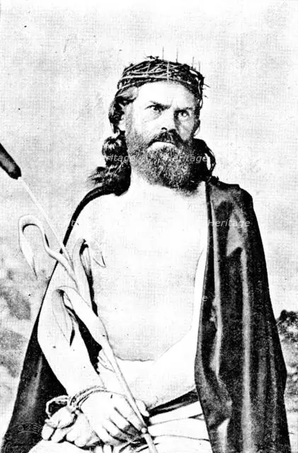 The Ober-Ammergau Passion Play: Christus (Joseph Maier), 1890. Creator: Unknown.