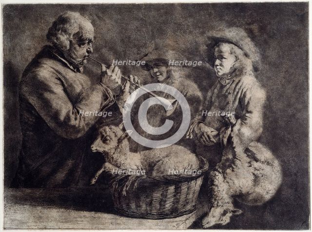 The Oboist'.  Creator: Boissieu, Jean-Jacques, de (1736-1810).