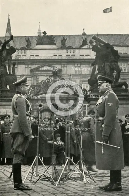 'The Occupation: Herr Neurath at the Prague Castle', 1939, (1947).  Creator: Unknown.