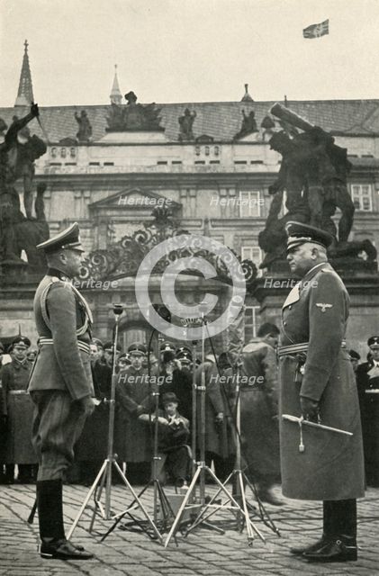 'The Occupation: Herr Neurath at the Prague Castle', 1939, (1947).  Creator: Unknown.