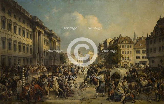 The occupation of Berlin by Russian troops in October 1760, 1849. Artist: Kotzebue, Alexander von (1815-1889)