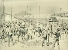 The Occupation of Pretoria: Release of British Officers (1901). Creator: Melton Prior