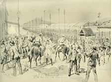 The Occupation of Pretoria: Release of British Officers (1901). Creator: Melton Prior