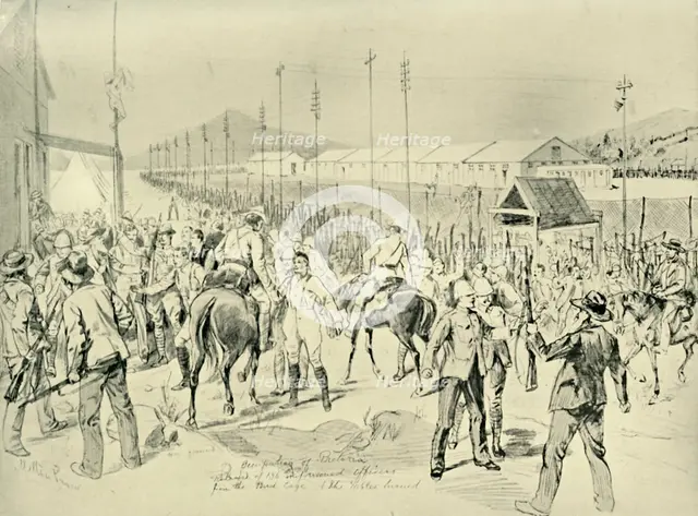 'The Occupation of Pretoria: Release of British Officers', (1901). Creator: Melton Prior.