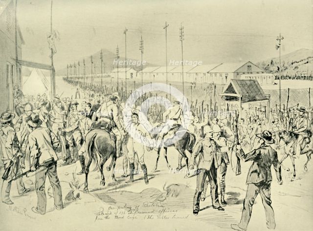 'The Occupation of Pretoria: Release of British Officers', (1901). Creator: Melton Prior.