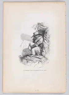 The occupations of my contemplative life were very simple from Scenes from the Pri..., ca. 1837-47. Creator: Joseph Hippolyte Jules Caque