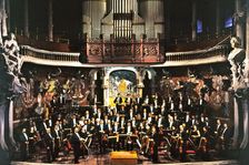 The OCB (Orquesta Ciutat de Barcelona i Nacional de Catalunya) on stage at the Palau de la Música…