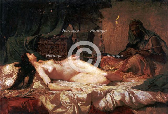 The Odalisque', 1861, oil by Marià Fortuny.