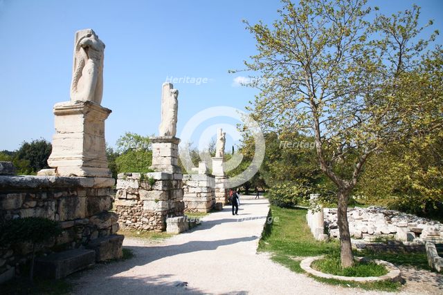 The Odeon of Agrippa in the Greek Agora of Athens, Greece. Creator: Samuel Magal.