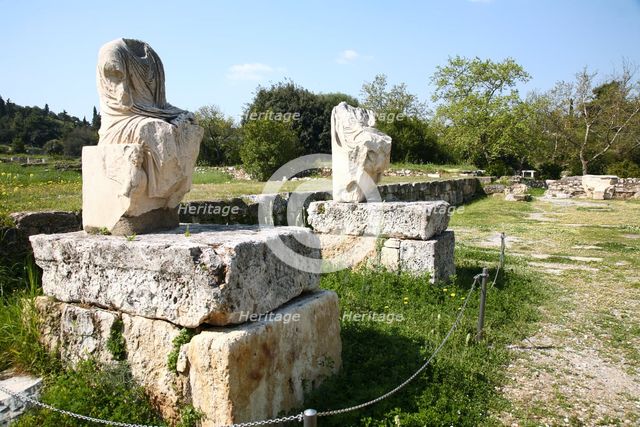 The Odeon of Agrippa in the Greek Agora of Athens, Greece. Creator: Samuel Magal.