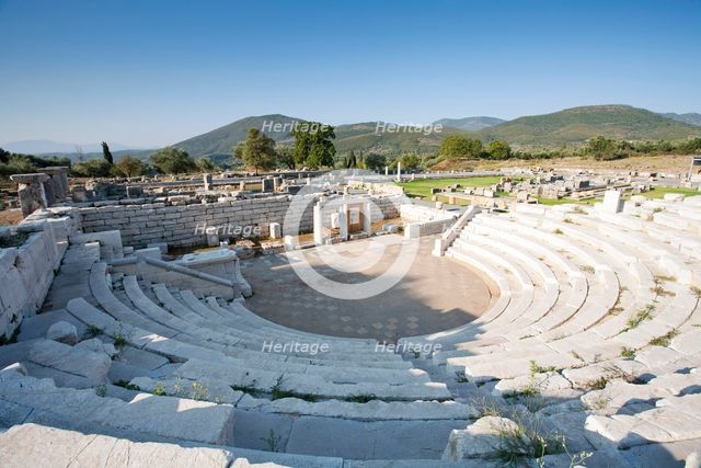 The odeon of the asclepeion at Messene, Greece. Creator: Samuel Magal.