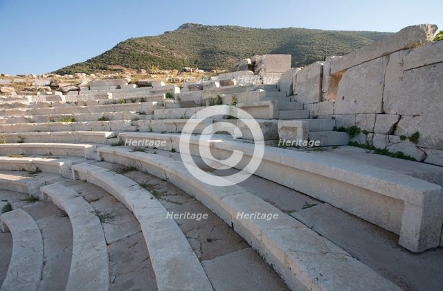The odeon of the asclepeion at Messene, Greece. Creator: Samuel Magal.