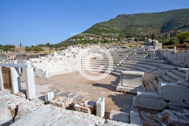 The odeon of the asclepeion at Messene, Greece. Creator: Samuel Magal.
