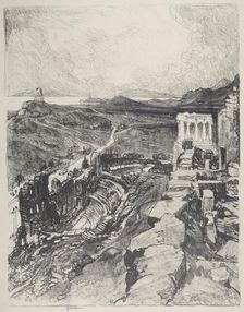 The Odeon, Athens, 1913. Creator: Joseph Pennell