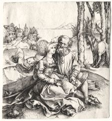 The Offer of Love (or The Ill-Assorted Couple), 1495-1496. Creator: Albrecht Dürer (German, 1471-1528)