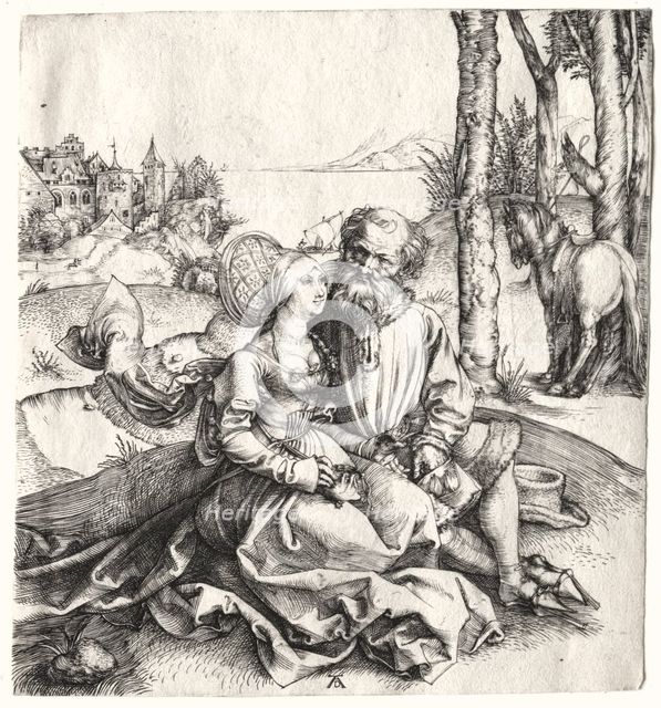 The Offer of Love (or The Ill-Assorted Couple), 1495-1496. Creator: Albrecht Dürer (German, 1471-1528).