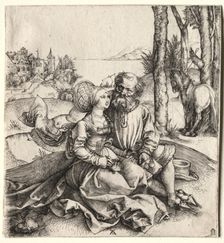 The Offer of Love (or the Ill-Assorted Couple), 1495-1496. Creator: Albrecht Dürer (German, 1471-1528)