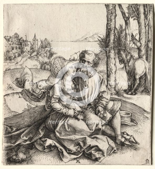 The Offer of Love (or the Ill-Assorted Couple), 1495-1496. Creator: Albrecht Dürer (German, 1471-1528).