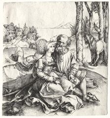 The Offer of Love (or The Ill-Assorted Couple), 1495-1496. Creator: Albrecht Dürer (German, 1471-1528)