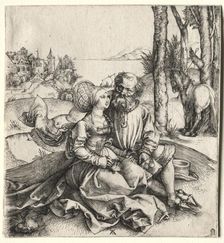 The Offer of Love (or the Ill-Assorted Couple), 1495-1496. Creator: Albrecht Dürer (German, 1471-1528)