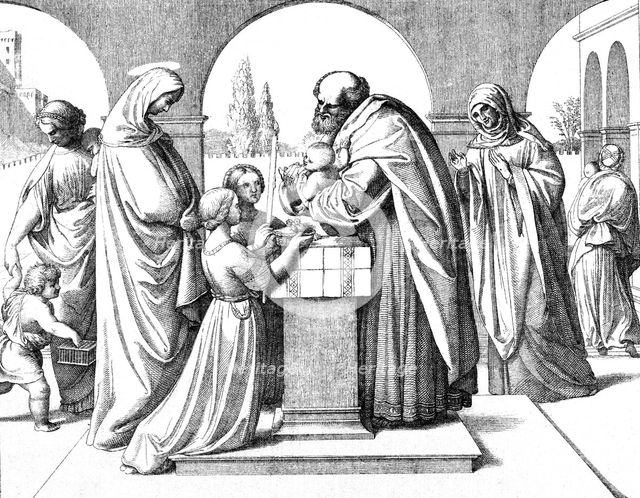 The offering of Jesus at the Temple, c1870. Artist: Unknown