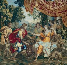 The Offering of the Boar's Head, from The Story of Meleager and Atalanta, Brussels, 1673/86. Creator: Unknown