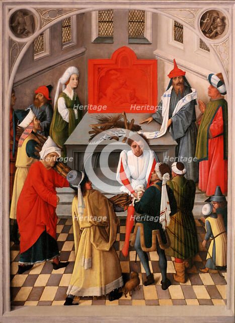 The offering of the jews, ca 1465. Artist: Master of the Gathering of Manna (active 1460-1470)