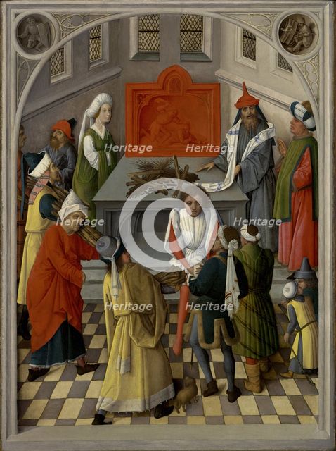 The offering of the jews, ca 1465. Artist: Master of the Gathering of Manna (active 1460-1470)