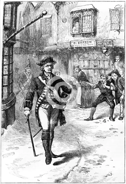 The officer and the barber's boy, 18th century (c1880). Artist: Unknown