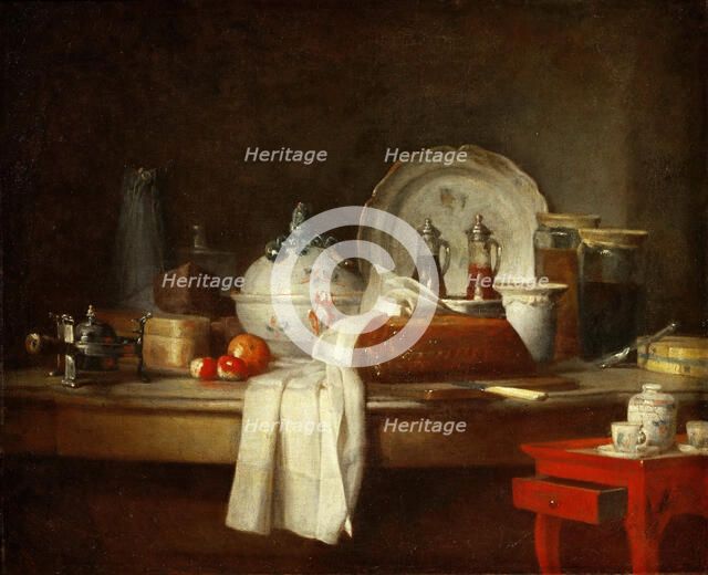 The Officers' Mess or The Remains of a Lunch. Artist: Chardin, Jean-Baptiste Siméon (1699-1779)