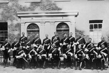 The officers of the 1st Royal Dragoons, Island Bridge Barracks, Dublin, Ireland, 1896.Artist: J Robinson & Son