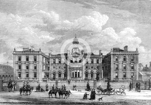 The officers' quarters, new Barracks at Knightsbridge, 1880. Creator: Unknown.