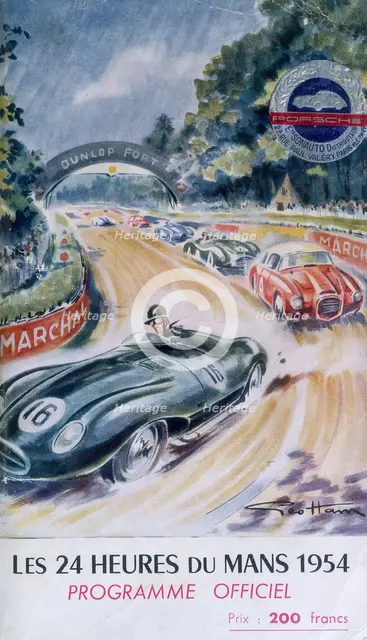 The official programme for Le Mans 24 Hours, 1954. Artist: Unknown