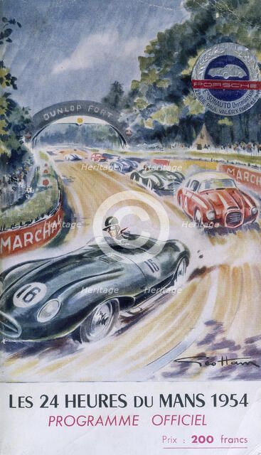 The official programme for Le Mans 24 Hours, 1954. Artist: Unknown