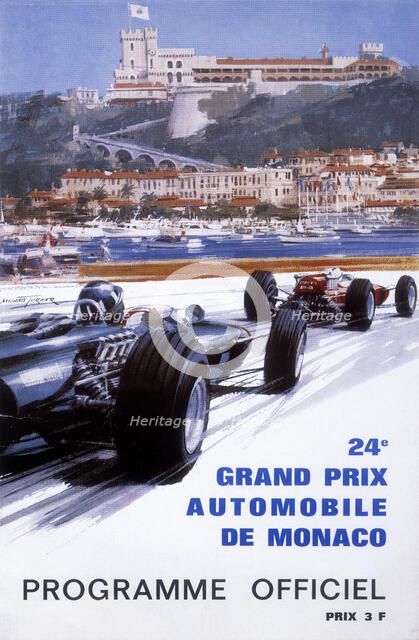 The official programme for the 24th Monaco Grand Prix, 1966. Artist: Michael Turner