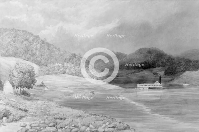 The Ohio River near Wheeling, West Virginia, 1859-60. Creator: Lefevre James Cranstone.