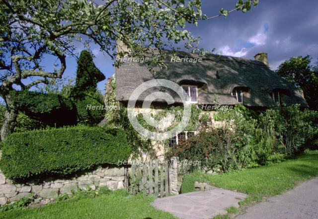 The Old Thatch, cottage, Stanway, Gloucestershire. Artist: Tony Evans
