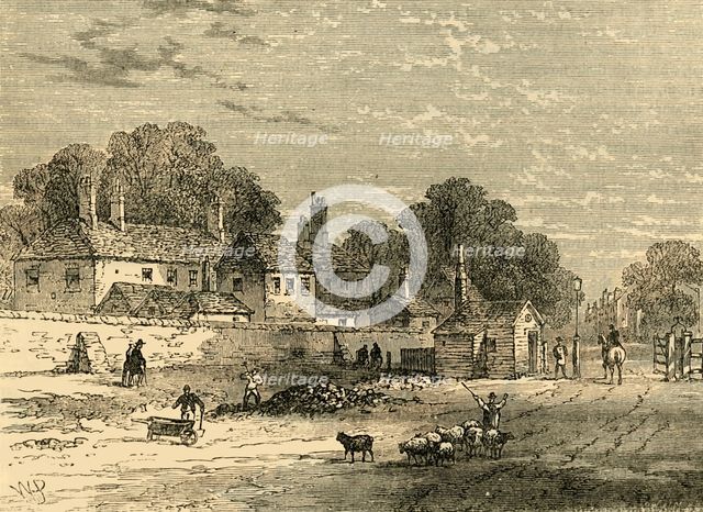 'The Old Turnpike, Kensington, in 1820', (c1876). Creator: Unknown.