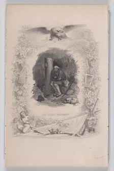 The Old Vagabond, from The Complete Works of Béranger, 1829. Creators: Melchior Péronard, Charles-Louis-Victor Mauduit