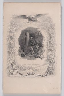 The Old Vagabond, from The Complete Works of Béranger, 1829. Creators: Melchior Péronard, Charles-Louis-Victor Mauduit