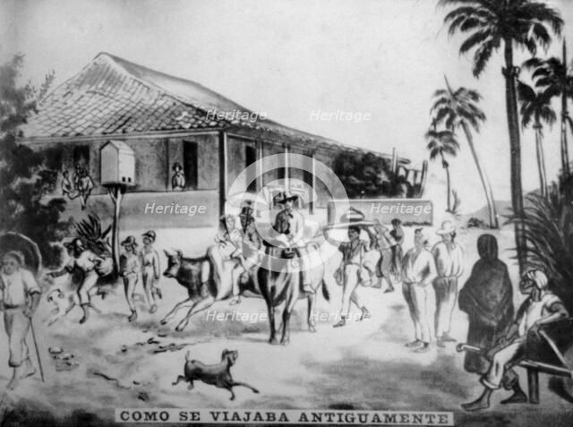 The old way of travelling, (19th century), 1920s. Artist: Unknown