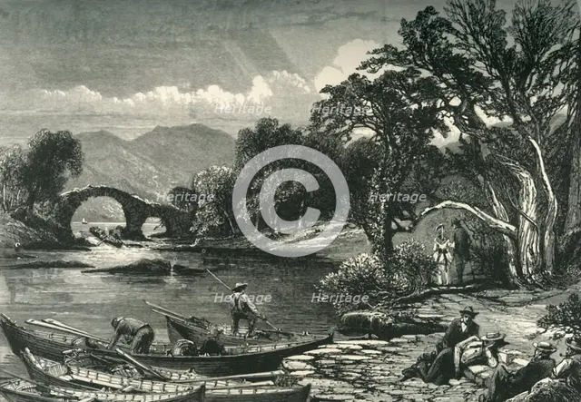 'The Old Weir Bridge, Killarney', c1870.