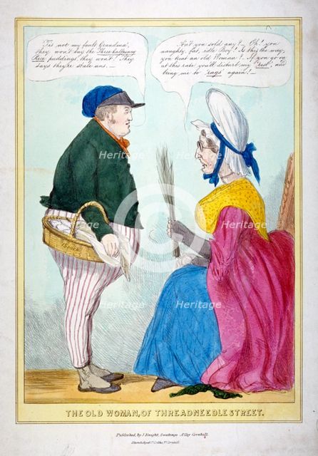 'The Old Woman of Threadneedle Street', 1826.              Artist: Standidge & Co