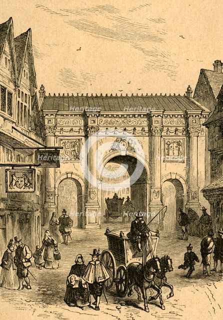 'The Old Wooden Temple Bar', (1897). Creator: Unknown.