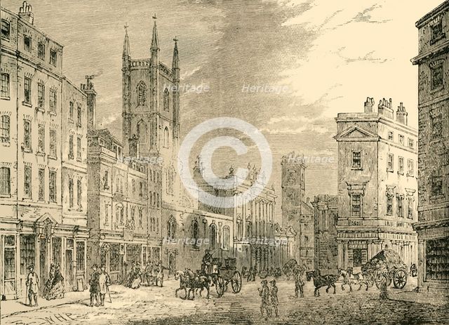 'The Old Bank of England, Looking from the Mansion House', 1890. Creator: Unknown.