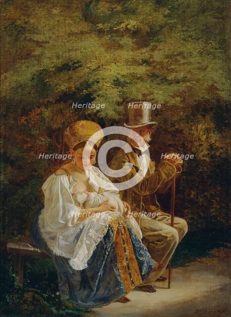 The old bachelor, 1847-1849. Creator: Zichy, Mihály (1827-1906).