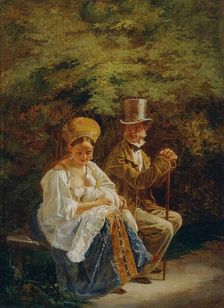 The old bachelor, 1847-1849. Creator: Zichy, Mihály (1827-1906)