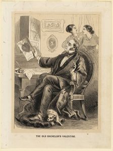 The Old Bachelor's Valentine (valentine), 1860/70. Creator: Unknown